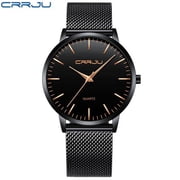 CRRJU Watch for Men Luxury Japan Movement Quartz Wristwatch Stainless Steel Fashion Date Male Clock Relogio Masculino