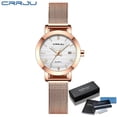 thumbnail image 1 of CRRJU Women's Watches 2020 Luxury Ladies Date Watch Fashion Stylish Waterproof Slim Quartz Watches for Women Reloj Mujer, 1 of 5