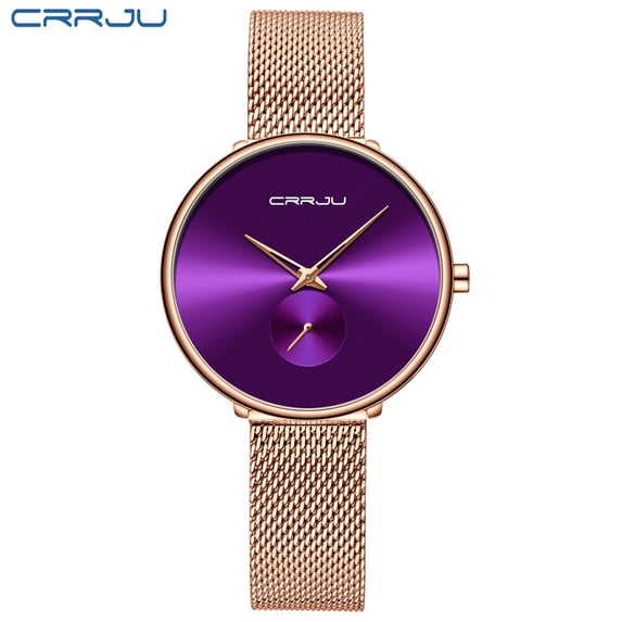 CRRJU Women Watches Luxury Wrist watch relogio feminino Clock for Women Milanese Steel Lady Rose Gold Quartz Ladies Watch New