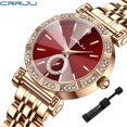 thumbnail image 1 of CRRJU Women's Watch with Crystal Accents and Stainless Steel Bracelet Band, 1 of 5