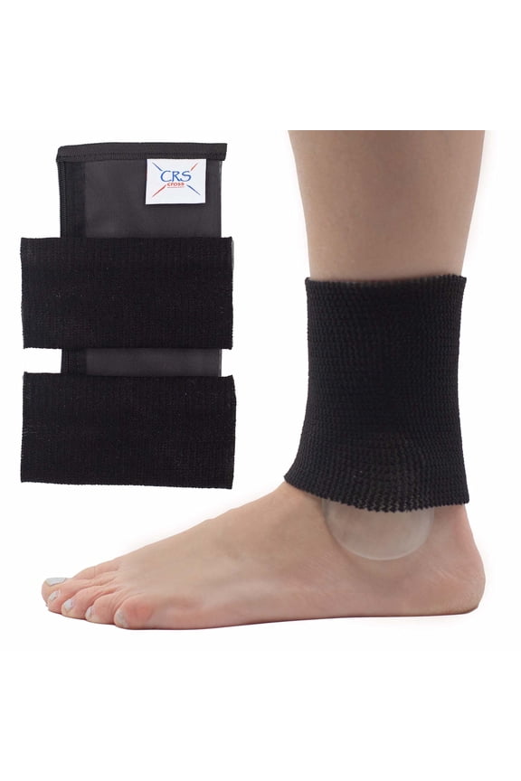 Ankle Gel Sleeves - Padded Skate Socks. Ankle, Foot/Lower Leg Cushion and Protection for Figure Skating, Ice Hockey, Roller or Inline, Riding, Ski (Black 2 Ankle Gel Sleeves & 2 Gel Discs)