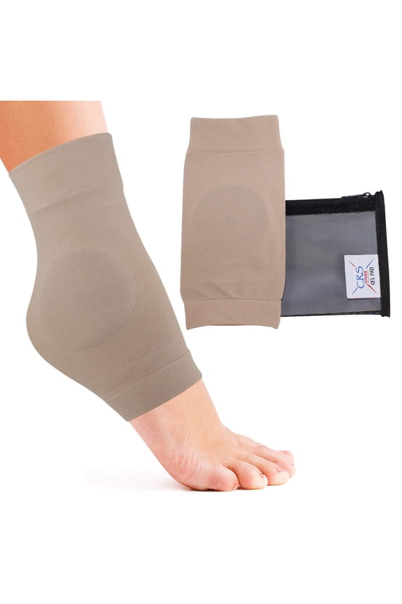 Ankle Malleolar Gel Sleeves - Padded Skate Sock with Ankle Bone Pads for Figure Skating, Hockey, Inline, Roller, Ski, Hiking or Riding Boots. Ankle protector cushion. (X-Large)