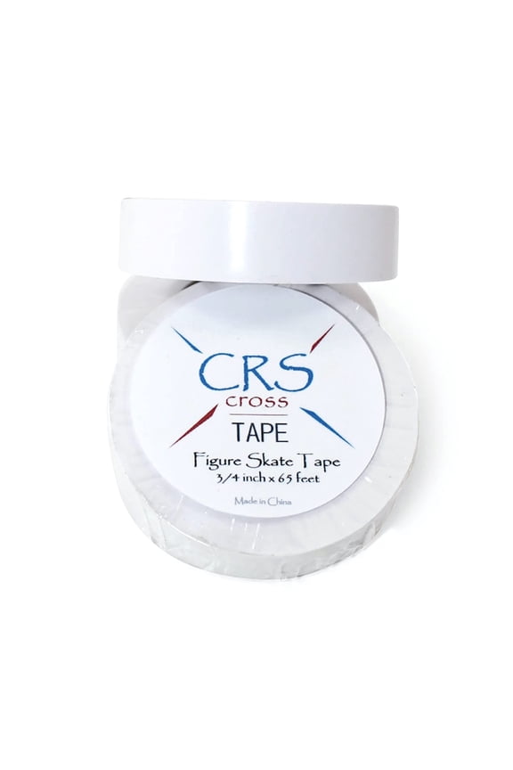 Figure Skate Tape (3/4 inch wide White) - Protects Leather Figure Skating Boots without the need for Polish. Ice Skate Laces Stay Tied and Tight with CRS Cross Skate Tape. White