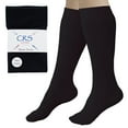 thumbnail image 1 of CRS Cross Figure Skating Socks (2 Pair) Premium Knee High Tights for Ice Skates, Footed Skate Socks, Ice Skating Socks, Dance (Biellmann Black), 1 of 8