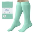 thumbnail image 1 of CRS Cross Figure Skating Socks (2 Pair) Premium Knee High Tights for Ice Skates, Footed Skate Socks, Ice Skating Socks, Dance (Sit Spin Sea Foam), 1 of 8