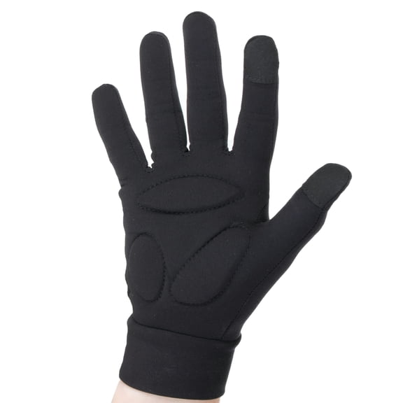 CRS Cross Padded Ice Skating Gloves - Warm Padded Protection for Practice, Figure Skating Testing, Dance Competition, Roller Skating and Cheer. (Black, Youth Medium/Large)