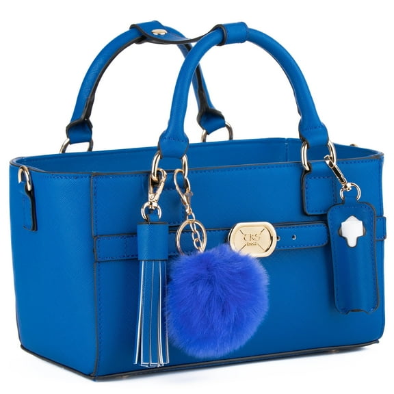 CRS Cross Rink Side Tote - Accessory Skate Bag for Figure Skating, Ice Skating, Roller Skating, Inline, Ballet, Dance, Cheer, Tennis (Blue-Cobalt, Tote and Style Gift Set)