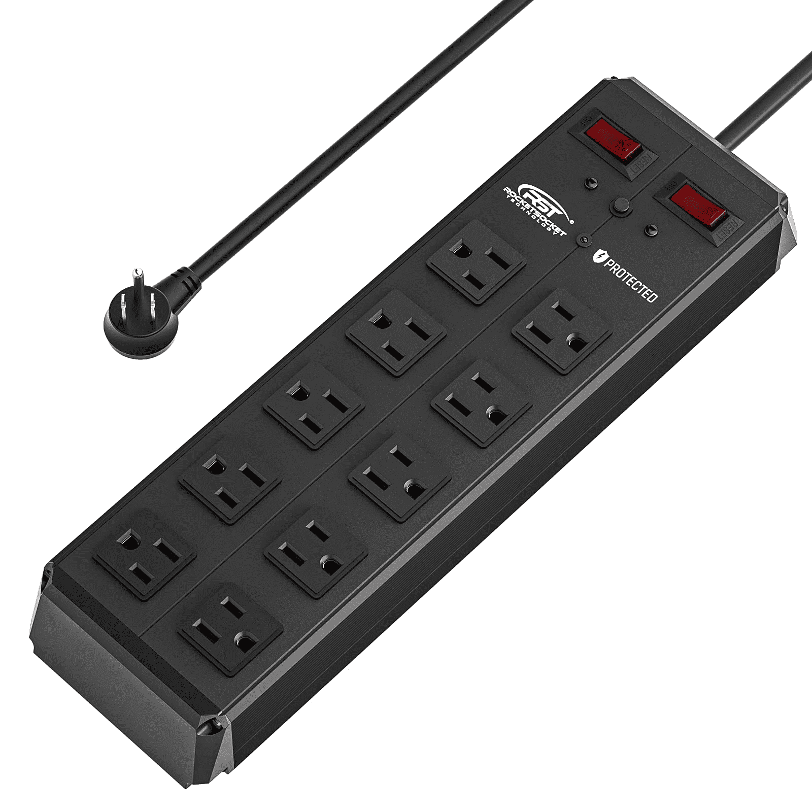CRST Heavy Duty Power Strip Metal Surge Protector 10 Outlets 2
