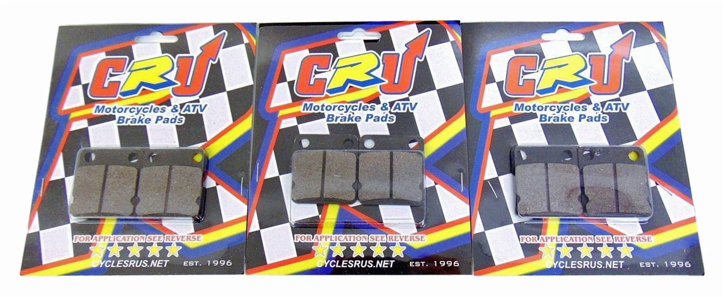 Cru Brake Module CRU Rear Brake Caliper Pads 3 Sets for Kawasaki 08-12 KFX450 KSF450 ...