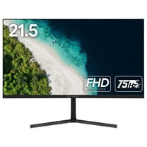 CRUA 22 inch FHD 1080P Computer Monitor - 75Hz VA Panel with 3-Side Frameless Design, Eye-Care Technology & VESA Mount, HDMI/VGA Ports (Black)