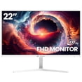 thumbnail image 1 of CRUA 22 Inch Computer Monitor,FHD 1080P/100Hz,120 sRGB,Low Blue Light,Wall Mountable,VGA & HDMI-White, 1 of 9