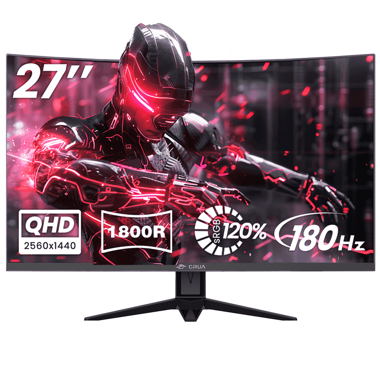 Gaming Monitors 1440p Monitor 144hz Curved CRUA 27
