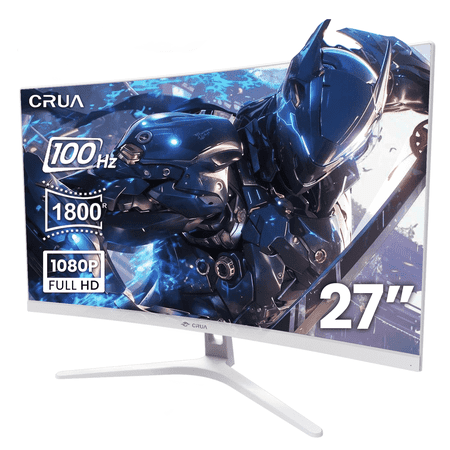 CRUA 27"100Hz Curved Monitor, FHD 1080P Computer Monitor,1800R 100 sRGB FreeSync HDMI White price history and forecast - CRUA CR270QB