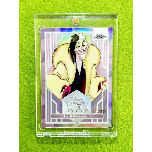 CRUELLA de VIL 101 DALMATIANS Disney 100 PINK REFRACTOR # /399 Card