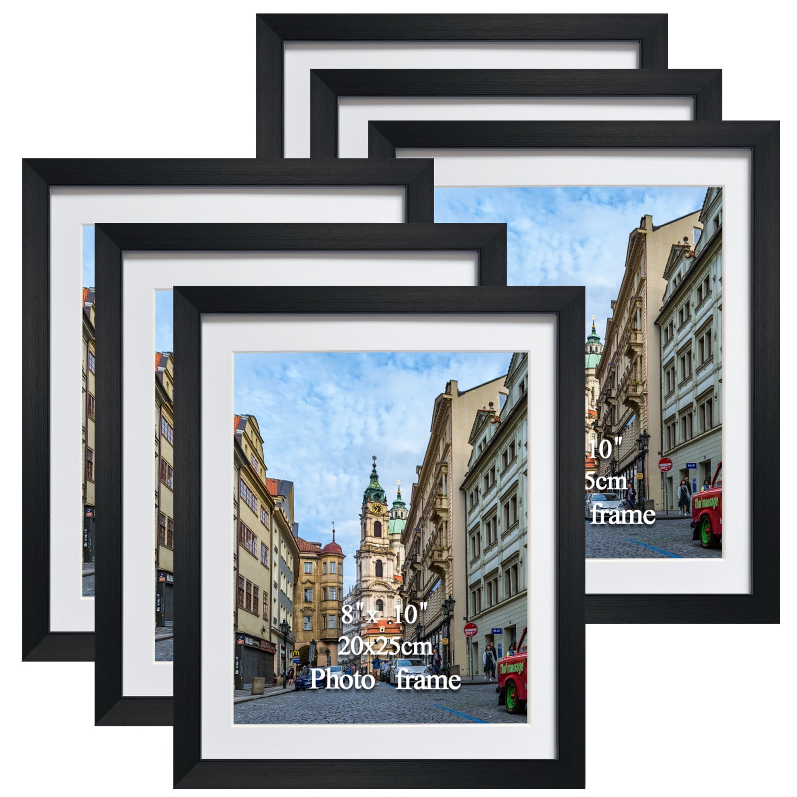 Mainstays 8x10 Float Picture Frame, Set of 6