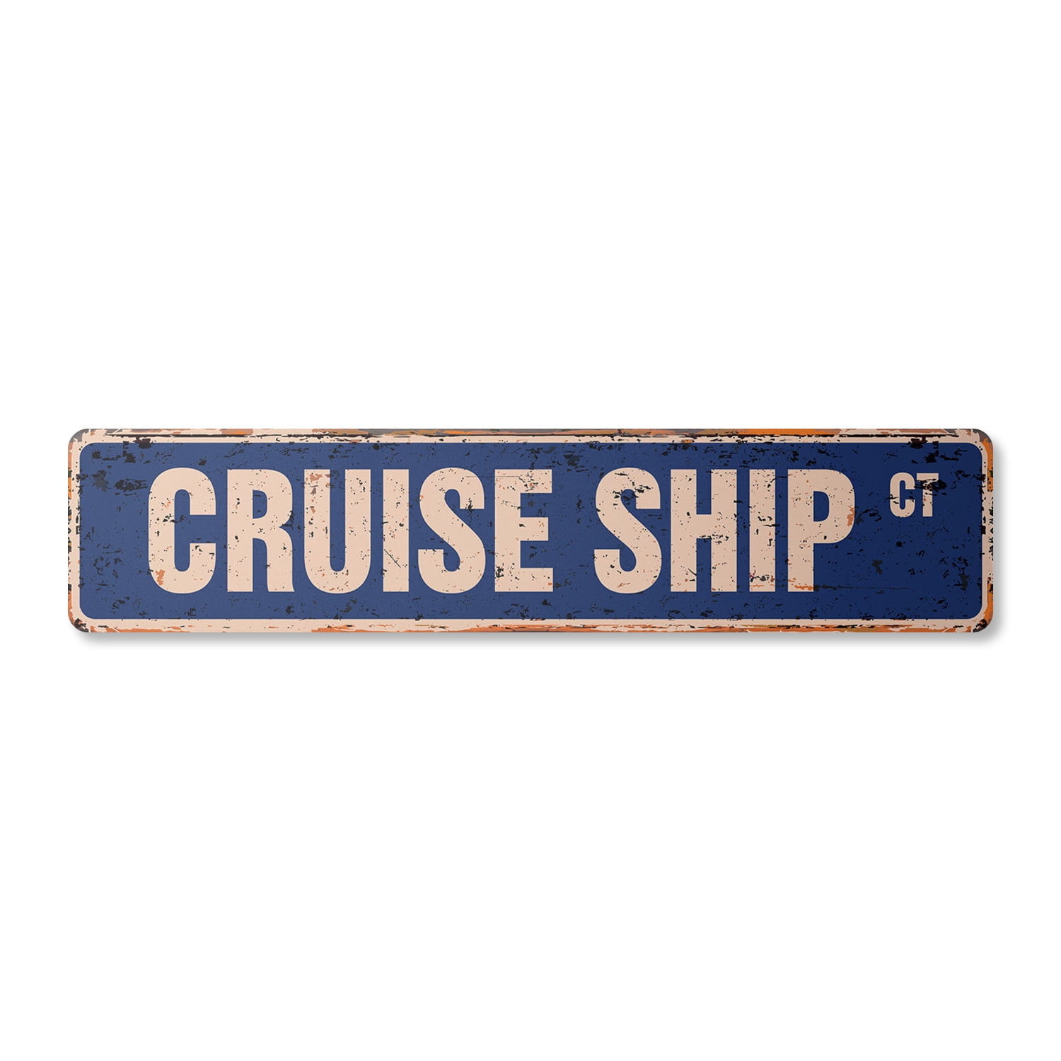 CRUISE SHIP Vintage Plastic Street Sign ocean liner director job ...
