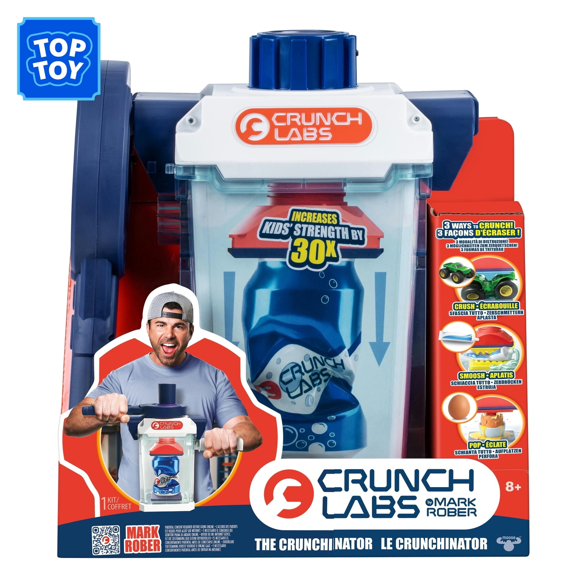 Crunch Labs The Crunchinator by Mark Rober, Crunch, Smoosh, Squeeze & Pop Objects, Harness The Awesome Kid Power Ages 8+