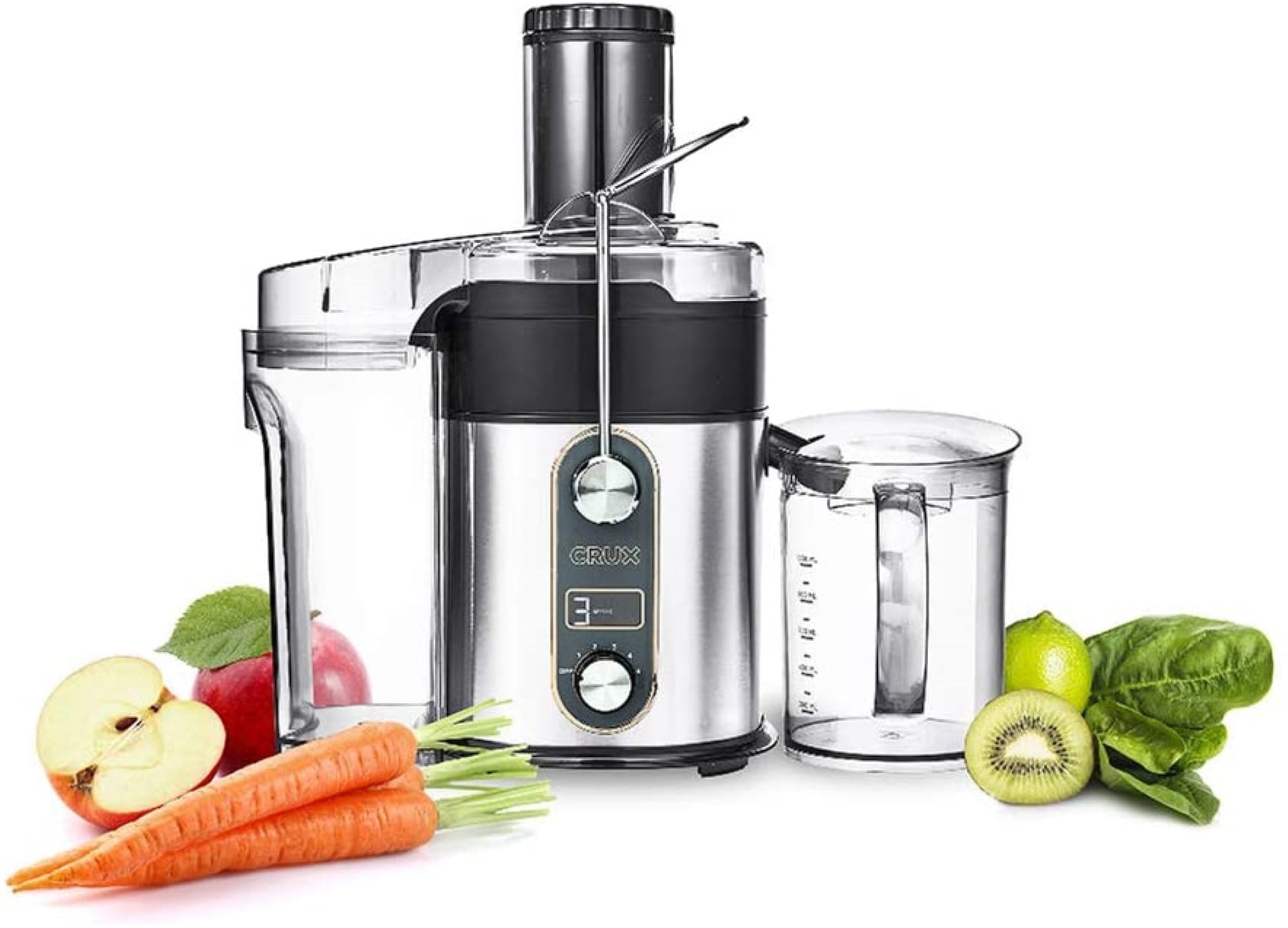 CRUX 14809 Juicer, 5 Speed, Clear