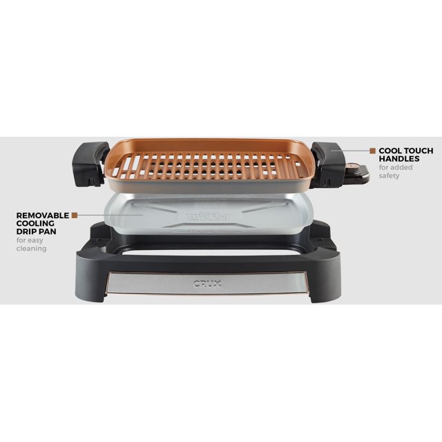 CRUX CRX14726 Smokeless Grill 12" x 16"