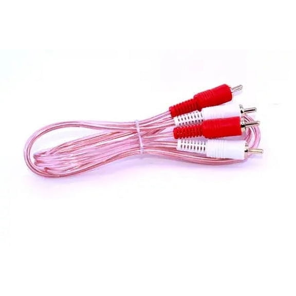 CRUX RCA-12MM | RCA Male-to-Male Cable, Clear Jacket 12 ft.