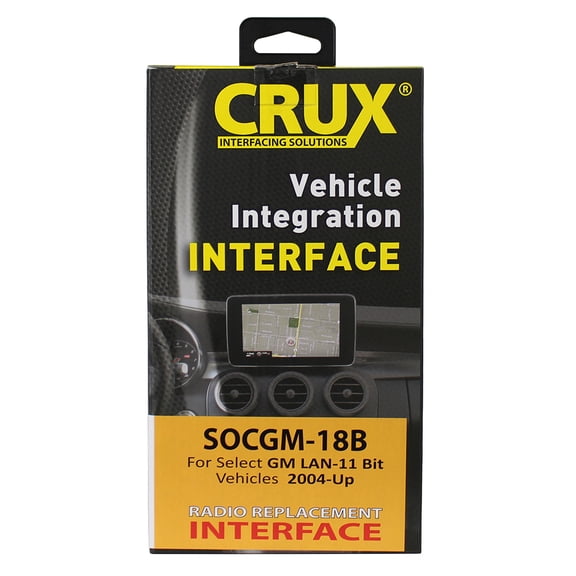Crux Interfacing Solutions SOCGM18B Crux Radio Replacement Interface For Select 04-12 Gm Lan Vehicles With 11-bit Systems