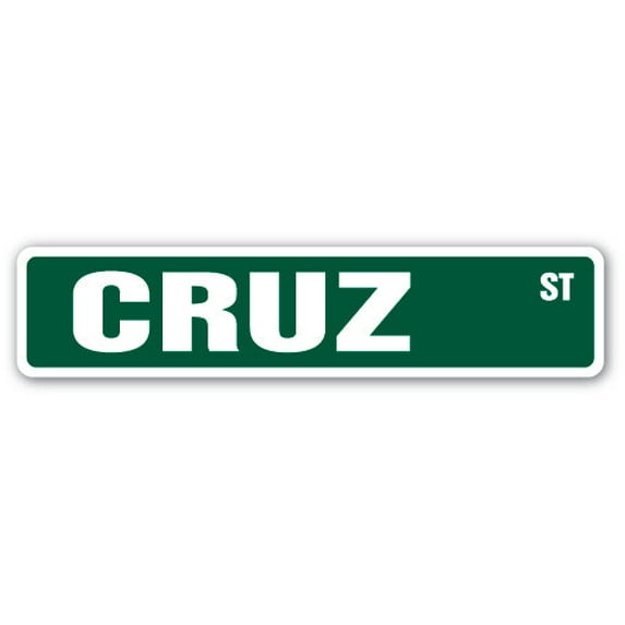 CRUZ Street Sign Childrens Name Room Sign | Indoor/Outdoor | 24" Wide