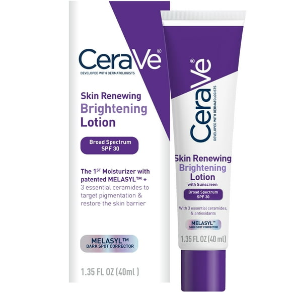 CeraVe Skin Renewing Brightening Lotion SPF 30 Facial Moisturizer 1.35 fl oz