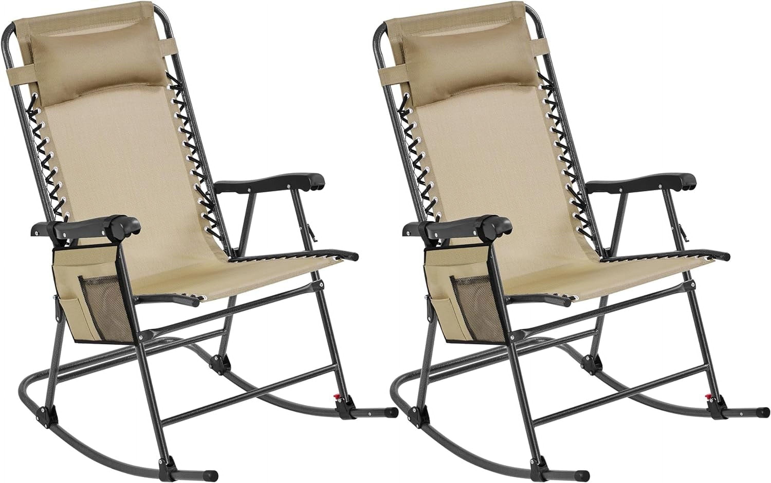CRXX 26in Rocking Chair Outdoor Zero Gravity Folding Chairs Rocking ...