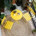 thumbnail image 1 of CRXX 3-Piece Folding Bistro Set, 2 Chairs and 1 Table, Weather-Resistant Outdoor/Indoor Conversation Set for Patio, Yard, Garden-Yellow, 1 of 6