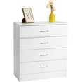 thumbnail image 1 of CRXX 4 Drawer Dresser for Bedroom, Small Chests of Drawers Modern Nightstand, White Dresser Chest with 4 Storage Drawers, Dressers for Nursery, Hallway, Living Room, Closet, 1 of 6