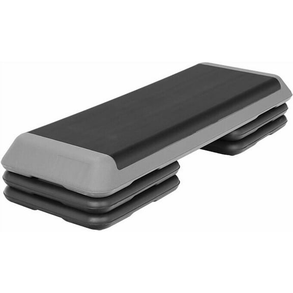 CRXX 43" Fitness Aerobic Step Platform - Adjustable Height Exercise Trainer for Cardio Workouts, Home Gym Step with Non-Slip Surface, Ideal for Aerobics, Strength Training & Health Fitness-Grey