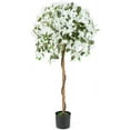 thumbnail image 1 of CRXX   53" Artificial Bougainvillea Tree, Faux Silk Flower Plant in Pot with 576 Flowers & 288 Leaves, Indoor Outdoor Fake Bougainvillea for Home, Office and Garden Decor, White-1, 1 of 18
