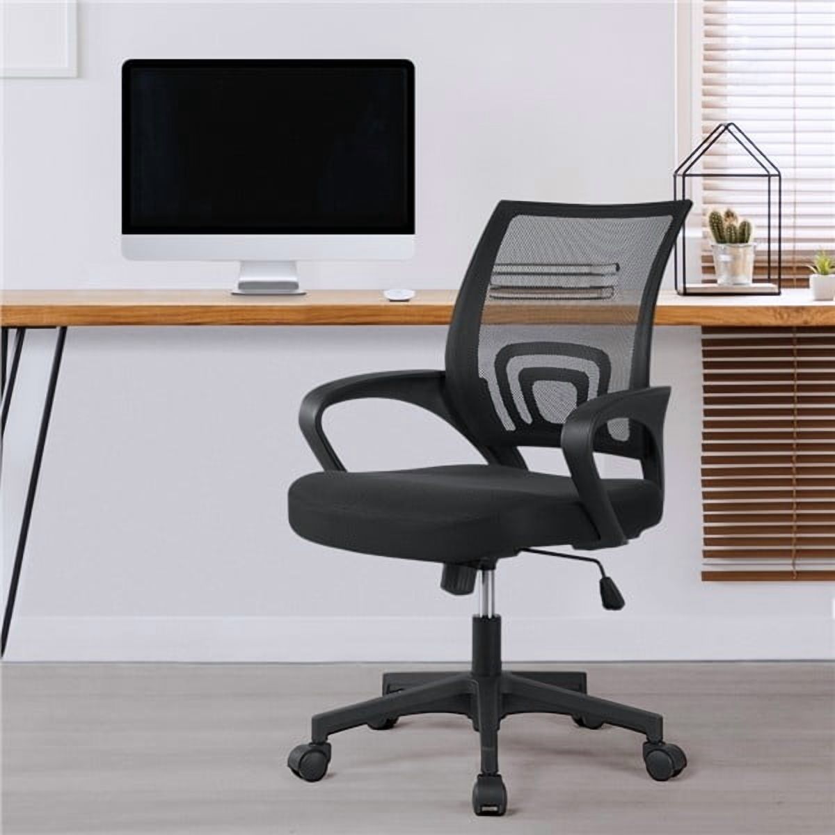 CRXX Black Rolling Office Chair Swivel Task Chair for Desk Computer or ...