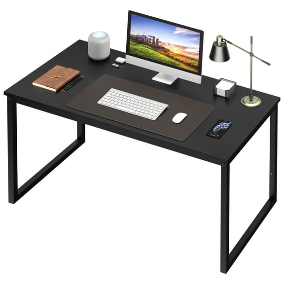 CRXX Modern Writing Desk 47" Espresso Style Computer Desk for Study & Office, Space-Saving Corner Table with Sturdy Construction, Versatile Workstation for Laptops, Documents & Office Supplies