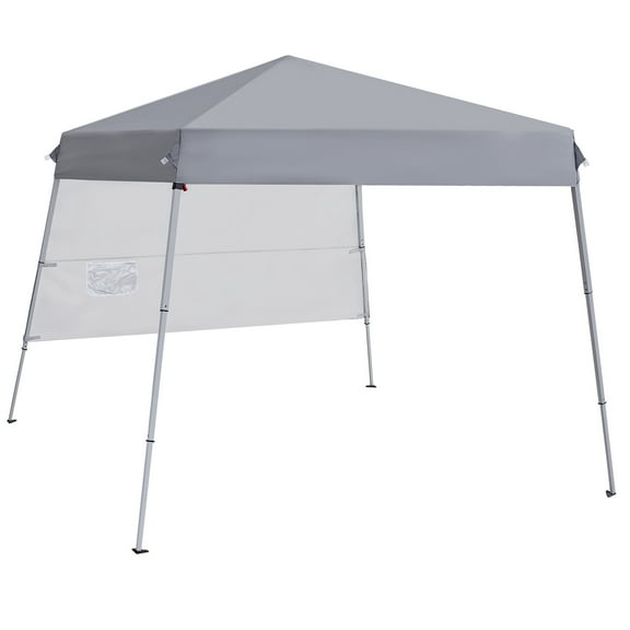 CRXX UPF 50+ Outdoor Pop Up Canopy Beach & Camping Sun Shelter with 1 Removable Sun Wall, Lightweight Backpack Bag for Easy Transport, Water-Resistant Gray Canopy