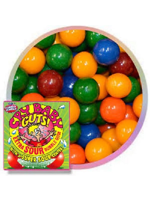 CRY BABY GUTS 5LBS SOUR FILLED DUBBLE BUBBLE GUMBALLS