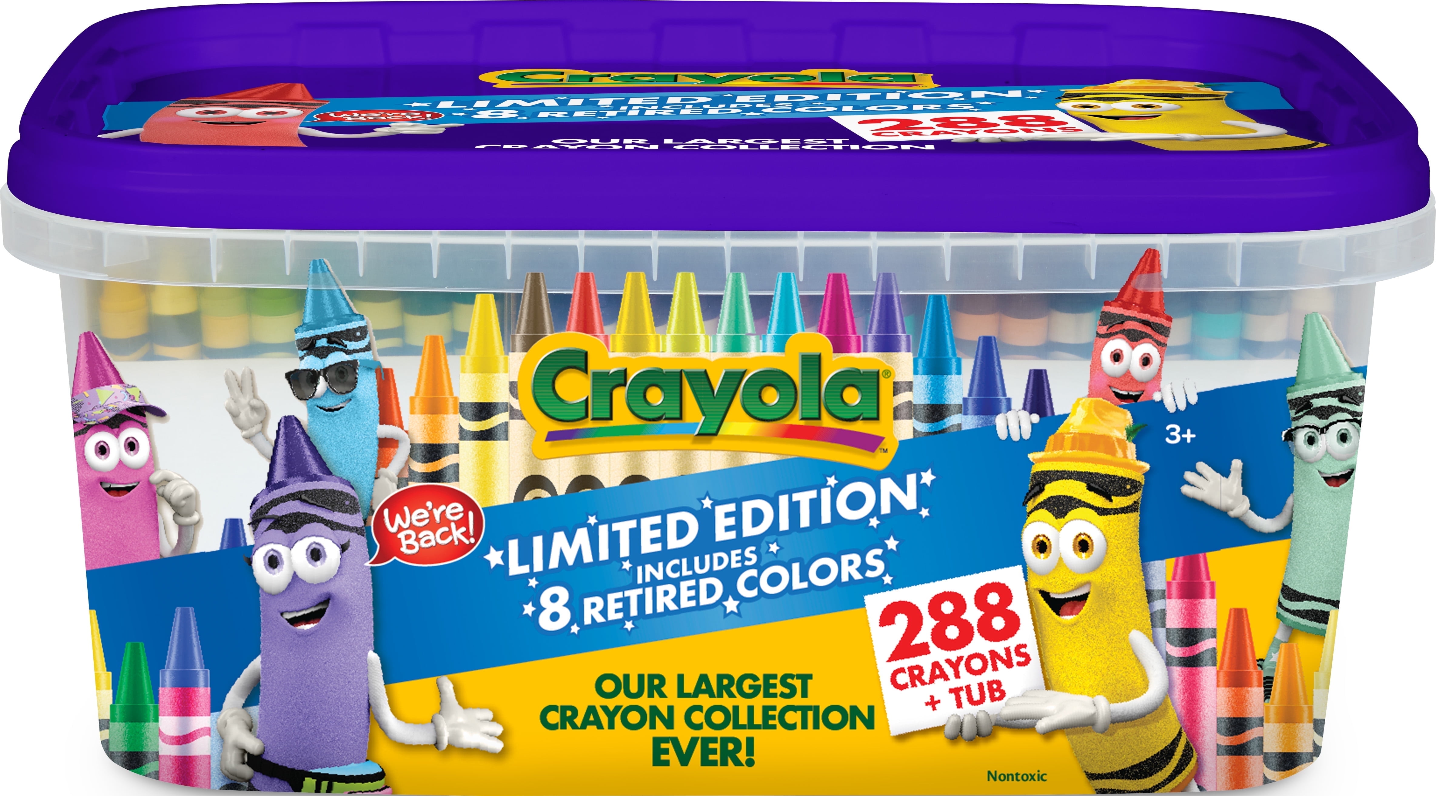 Crayola 288 Unique Crayons, Limited Edition, Bulk Crayon Set, Gift for Kids, Ages 3 & Up