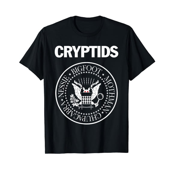 CRYPTIDS – Bigfoot Mothman Nessie Chupacabra Parody Punk T-Shirt