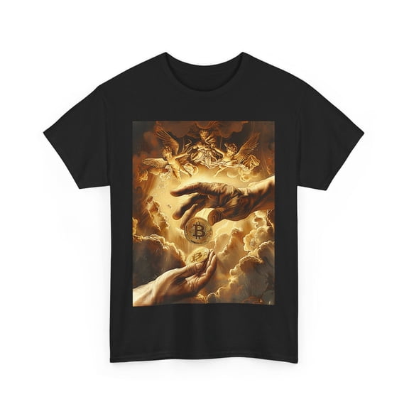 CRYPTO BITCOIN HEAVENLY ARTISTIC ANGELS TSHIRT SHIRT GIFT MEN DAD HUSBAND TEE