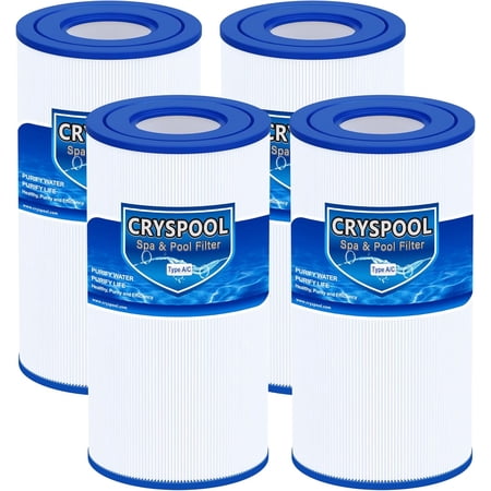 CRYSPOOL Type A or C Pool Filter Compatible with 29000E/59900E, Easy Set Pool Filters, 4 Pack