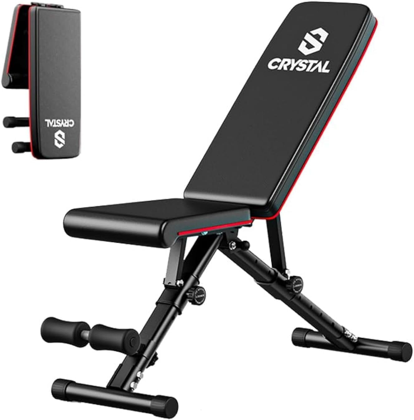 Vibespark adjustable weight bench 600lbs 6in1 foldable workout bench set with barbell rack