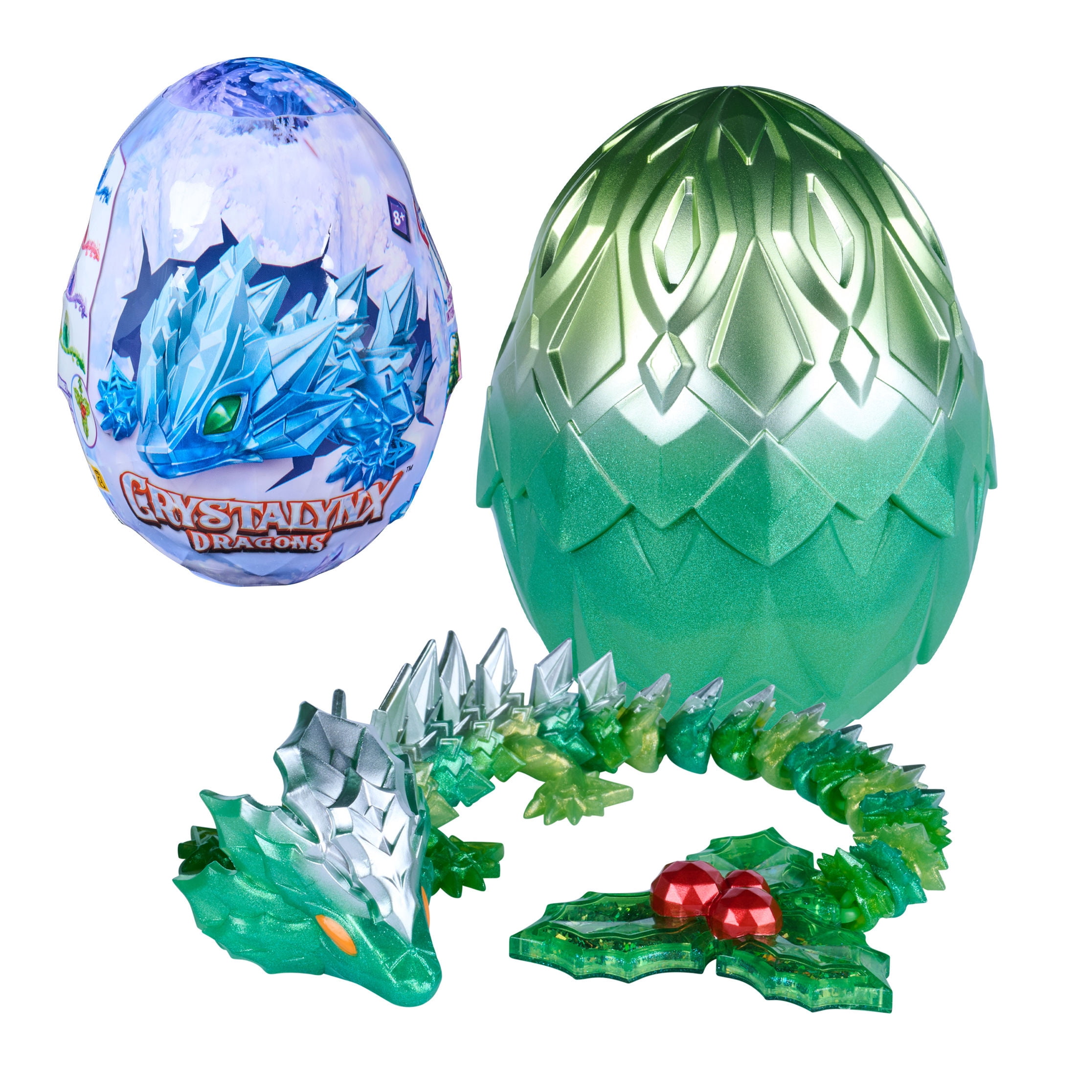 CrystaLynx, 12.5-inch Articulated Winter Theme Dragon Figure