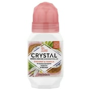 CRYSTAL Mineral-Enriched Deodorant Roll-On, Coconut & Vanilla, 2.25 fl oz 66 ml