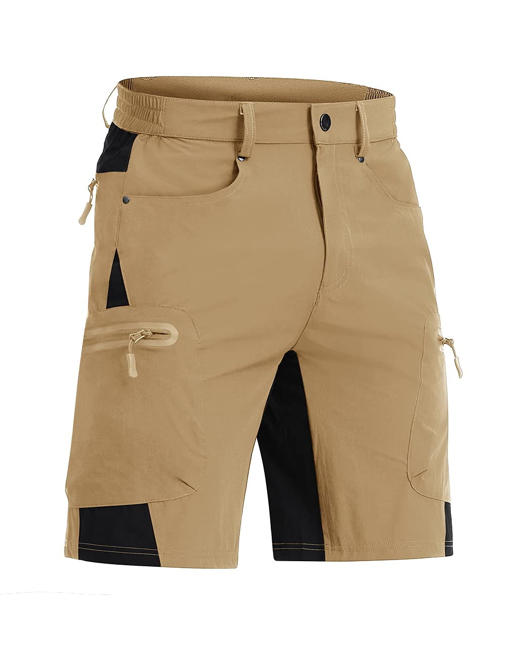 CRYSULLY Men s Hiking Biking Shorts Outdoor Summer Mountain Climbing Shorts Khaki C27 Walmart
