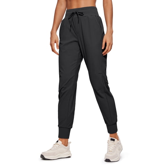 CRZ YOGA Athletic Joggers for Women 27.5" Lightweight Travel Outdoor Hiking Pants with Pockets