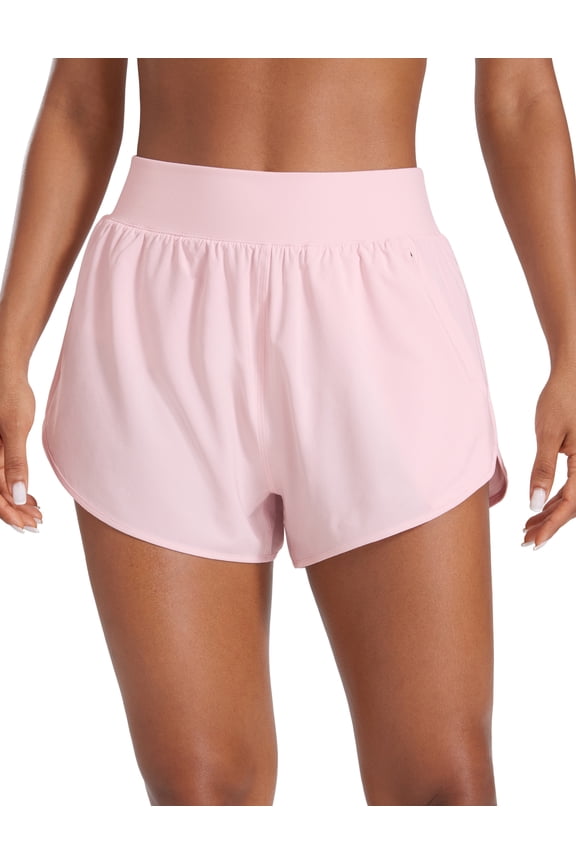 Athletic Shorts for Women 3" High Rise Quick Dry for Running Workout Track with Zip Pockets
