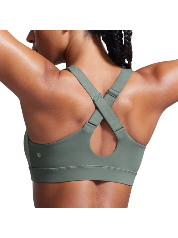 YOGA Butterbreeze Criss Cross Back Sports Bras for Women Padded Workout Training Top