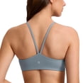 thumbnail image 1 of CRZ YOGA Butterlift Double Lined V Back Sports Bras for Women Spaghetti Strap Wireless Yoga Top Non Padded, 1 of 6