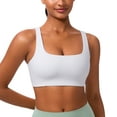 thumbnail image 1 of CRZ YOGA Butterlift Square Neck Sports Bras for Women Wireless Racerback Workout Yoga Top Non Padded, 1 of 5