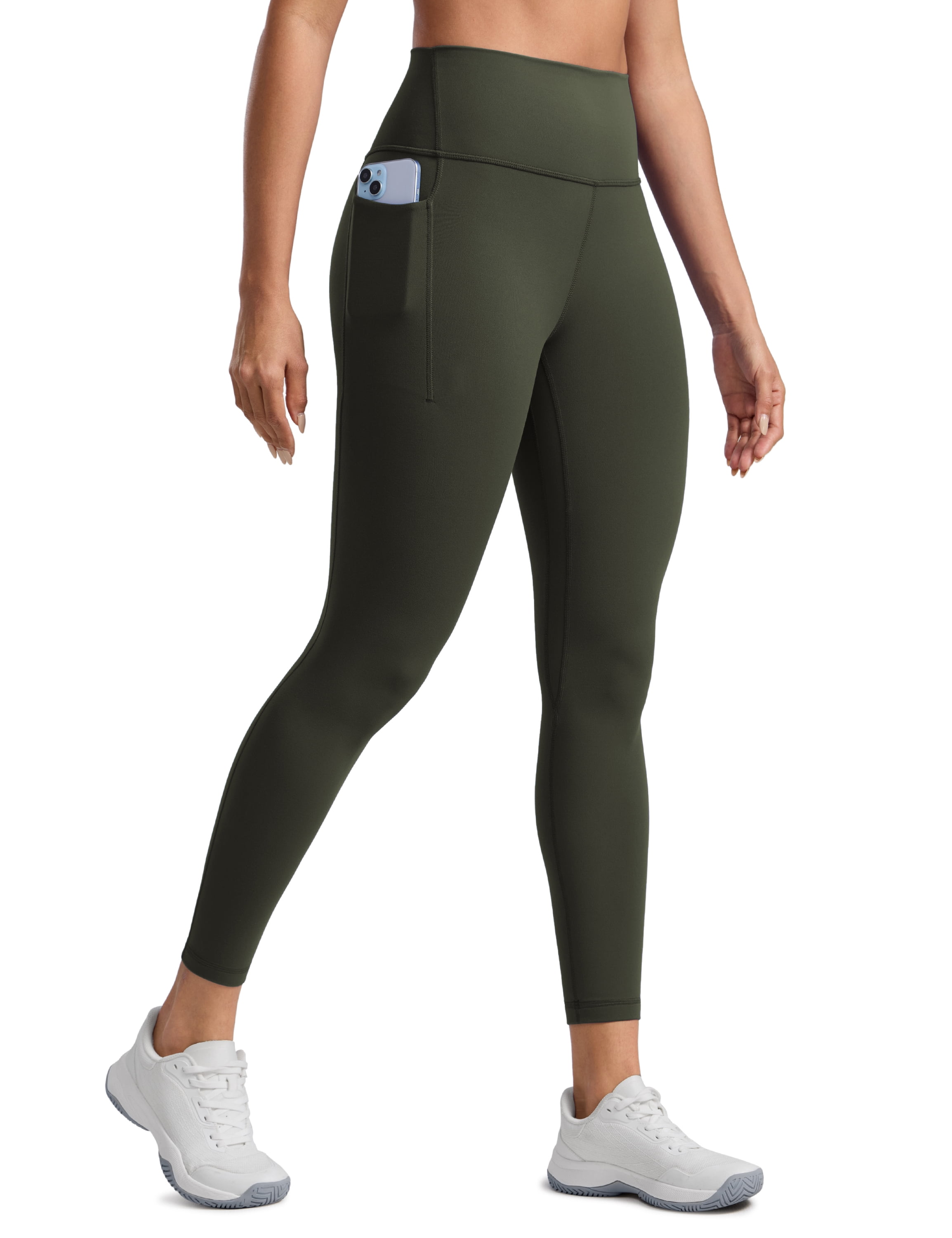 CRZ YOGA Butterlift Workout Leggings Pockets 25" High Waist Pilates Athletic Gym Womens Yoga Pants Buttery Soft
